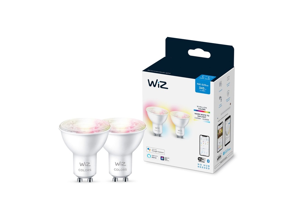 WIZ GU10 50W LED Tunable White and color lamp 2 pack Good Energy